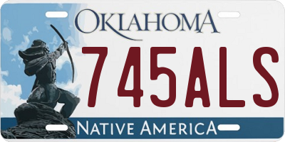 OK license plate 745ALS
