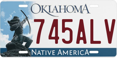 OK license plate 745ALV