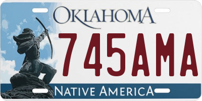 OK license plate 745AMA