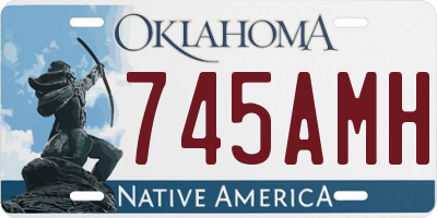 OK license plate 745AMH