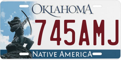 OK license plate 745AMJ