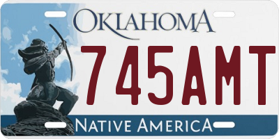 OK license plate 745AMT