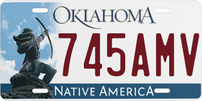 OK license plate 745AMV