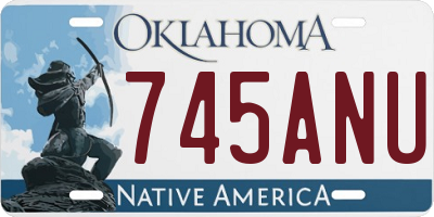 OK license plate 745ANU