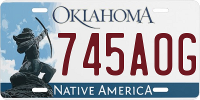 OK license plate 745AOG