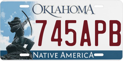 OK license plate 745APB