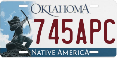 OK license plate 745APC