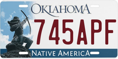OK license plate 745APF