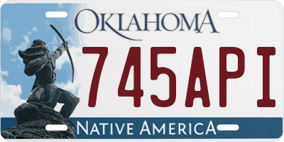 OK license plate 745API