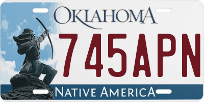 OK license plate 745APN