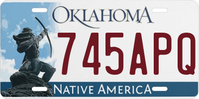 OK license plate 745APQ
