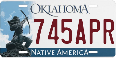OK license plate 745APR