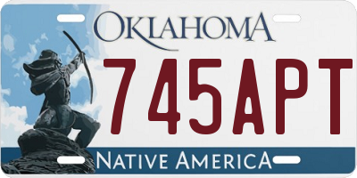 OK license plate 745APT