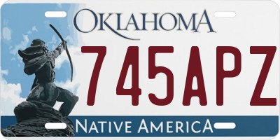 OK license plate 745APZ