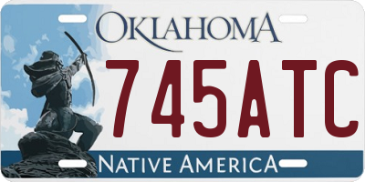OK license plate 745ATC