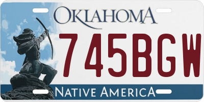 OK license plate 745BGW