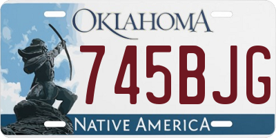 OK license plate 745BJG