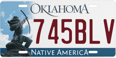 OK license plate 745BLV