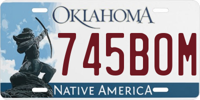 OK license plate 745BOM