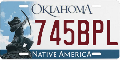 OK license plate 745BPL