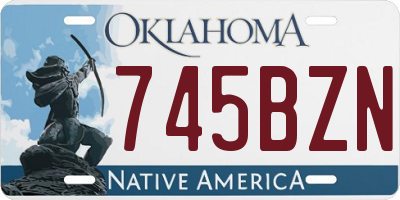 OK license plate 745BZN