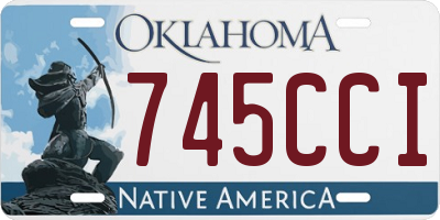 OK license plate 745CCI