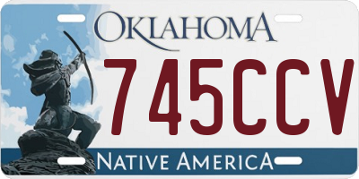 OK license plate 745CCV