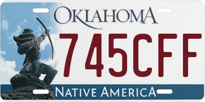 OK license plate 745CFF