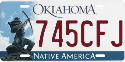 OK license plate 745CFJ