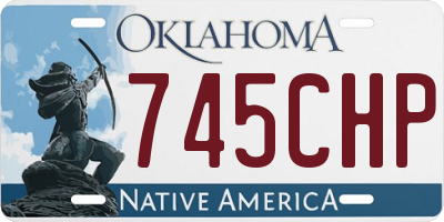 OK license plate 745CHP