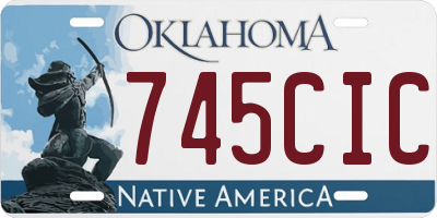 OK license plate 745CIC