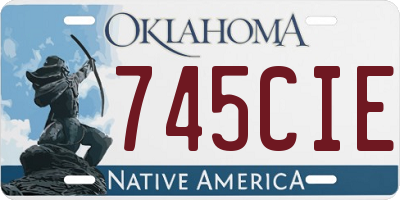 OK license plate 745CIE