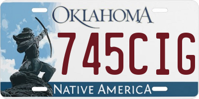 OK license plate 745CIG