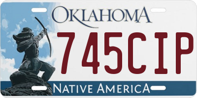 OK license plate 745CIP