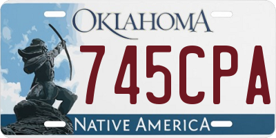 OK license plate 745CPA