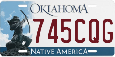 OK license plate 745CQG