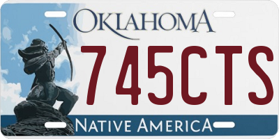 OK license plate 745CTS