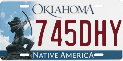 OK license plate 745DHY