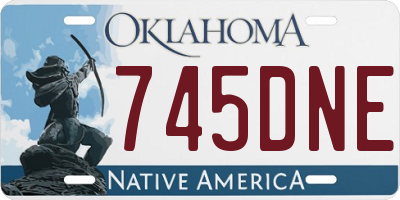OK license plate 745DNE
