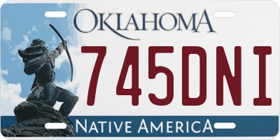 OK license plate 745DNI