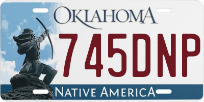 OK license plate 745DNP