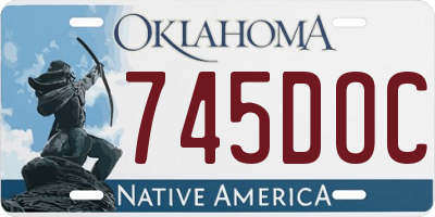 OK license plate 745DOC
