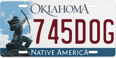 OK license plate 745DOG
