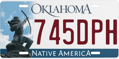 OK license plate 745DPH