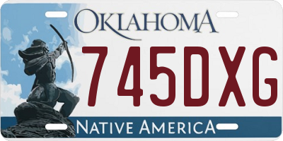 OK license plate 745DXG