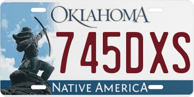 OK license plate 745DXS