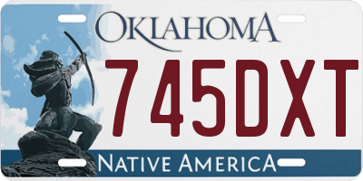 OK license plate 745DXT