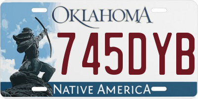 OK license plate 745DYB