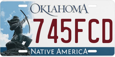 OK license plate 745FCD