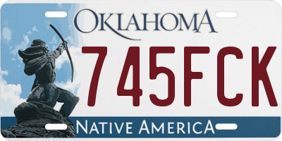 OK license plate 745FCK